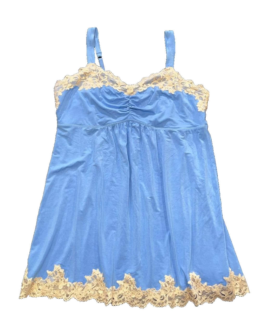 Soma Intimates Blue Lace Keyhole Sleep Chemise Nightgown Large A010480